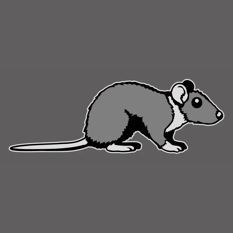 Ratte Seitenprofil Süß Lustig Nagetier Tier Comic