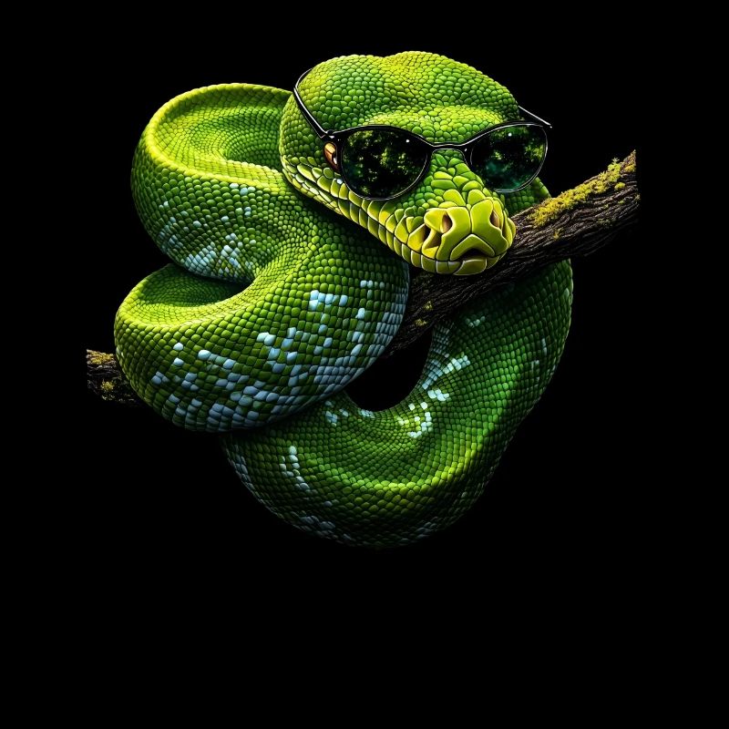 Arbre vert Python Serpents Amoureux Terrarium