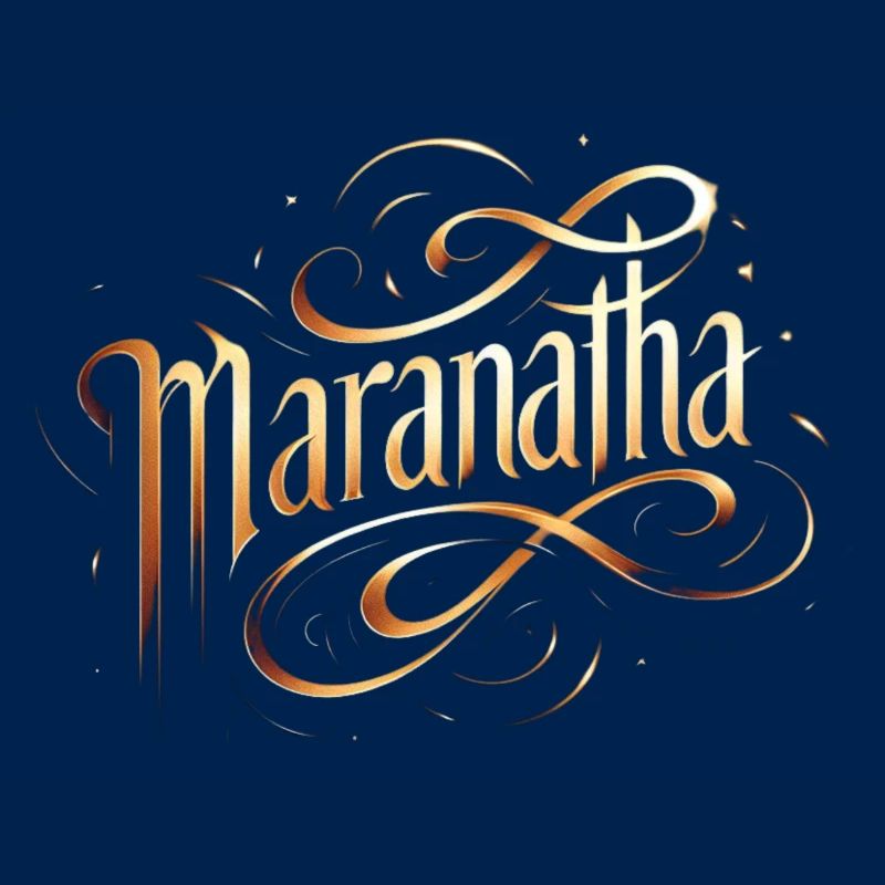 Maranatha Gold Script Swirls