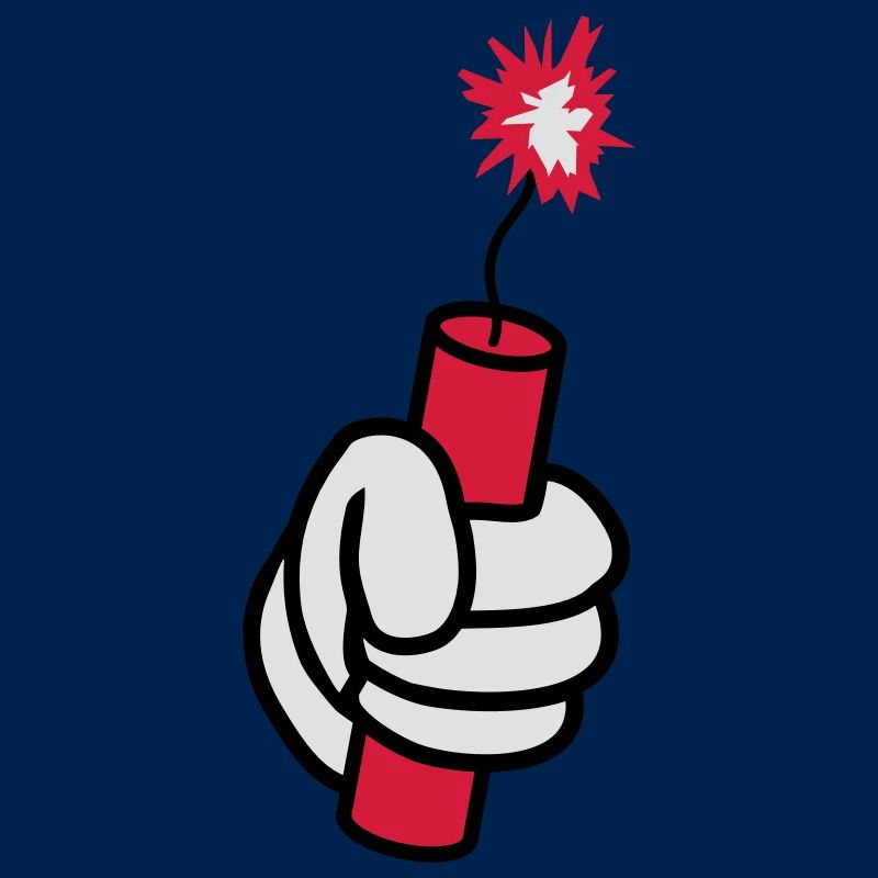 hand held tnt dynamite explode ex