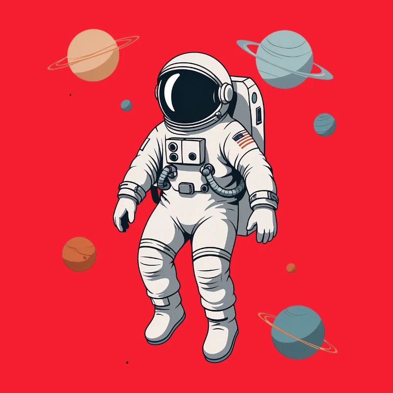 Astronaute dans le labyrinthe planétaire