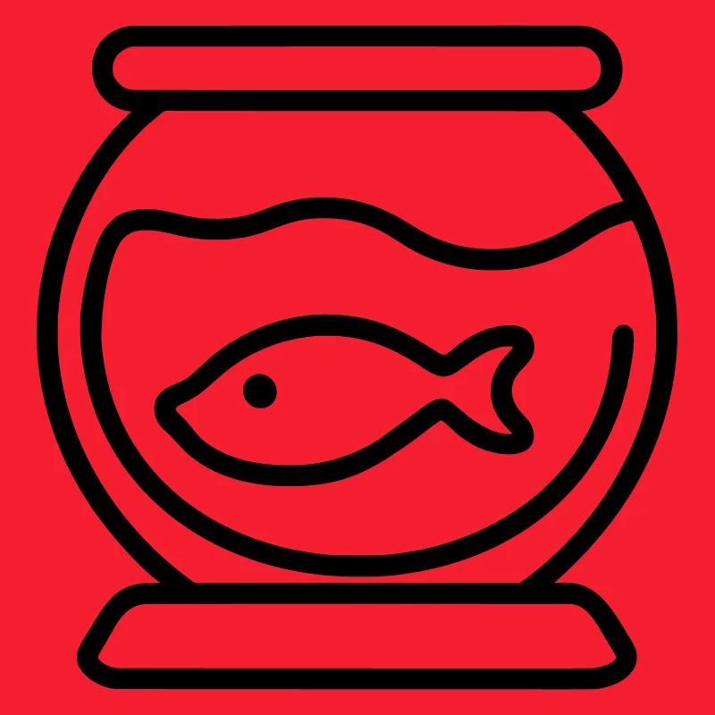 Icône de poisson - Conception de contour noir simple
