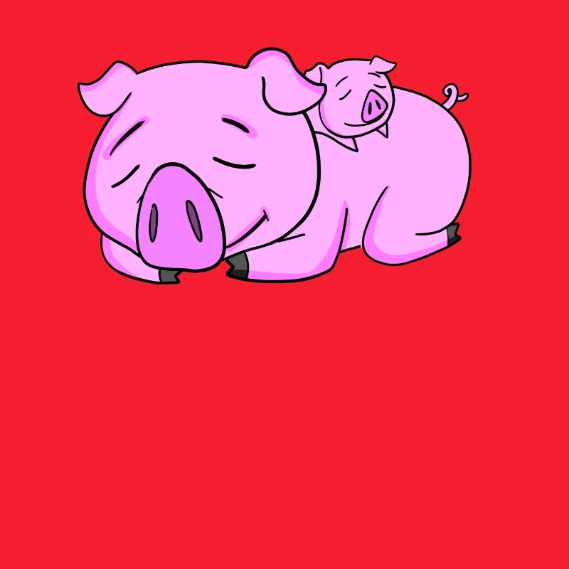 Cochon avec bébé cochon