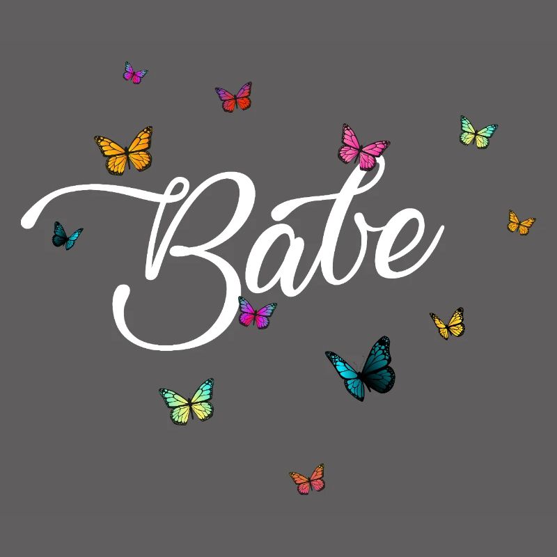 Babe butterfly pattern on dark background