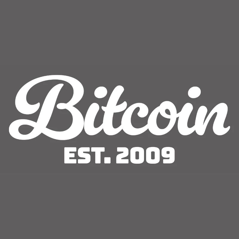 Bitcoin Est. 2009 - Conception classique de la crypto