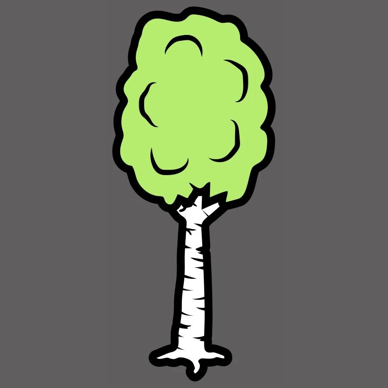Comic Birch Trees