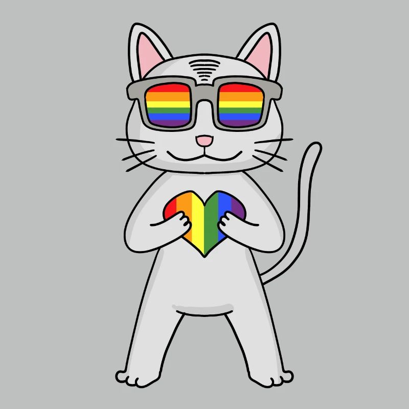LGBT Katze Devon Rex Regenbogen