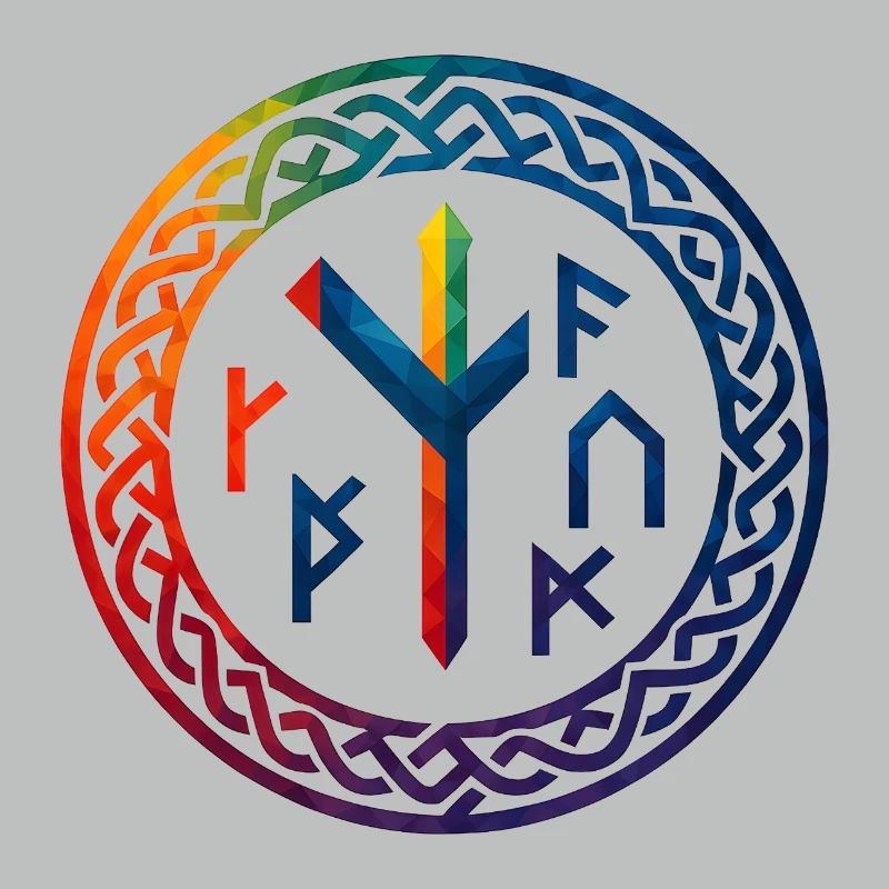 WPAP Polygon Style - Mythic Rune Ring