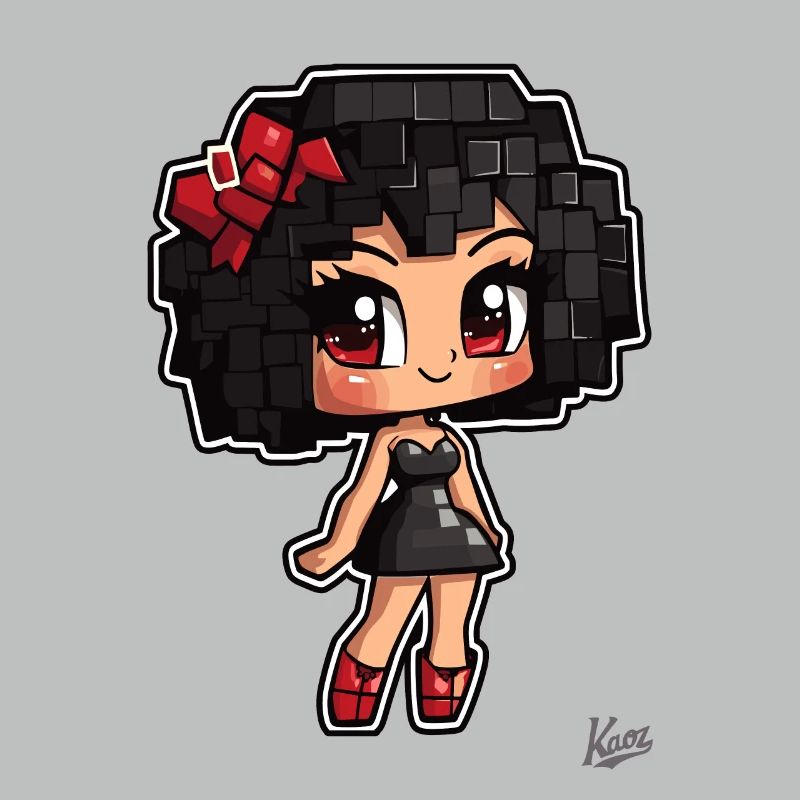 Pixel Chibi: Cute Burlesque Babe