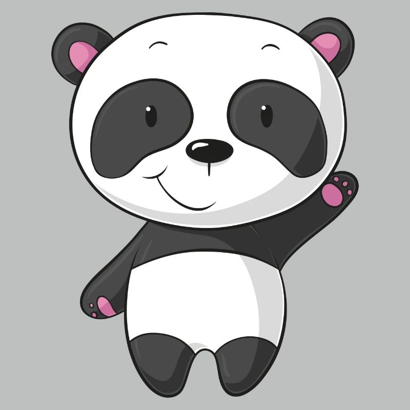 Winkender Comic Panda