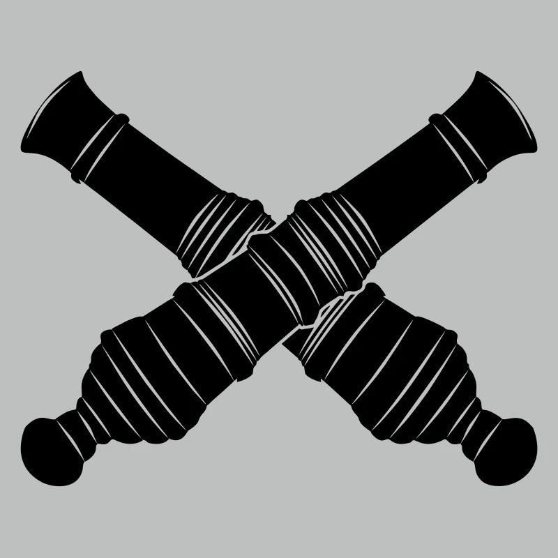 Two cannon barrels crossed