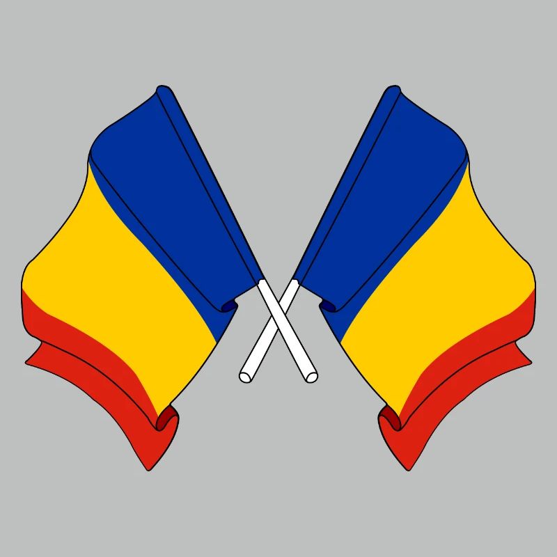 Deux drapeaux Drapeau de la Roumanie, drapeau horizontal m
