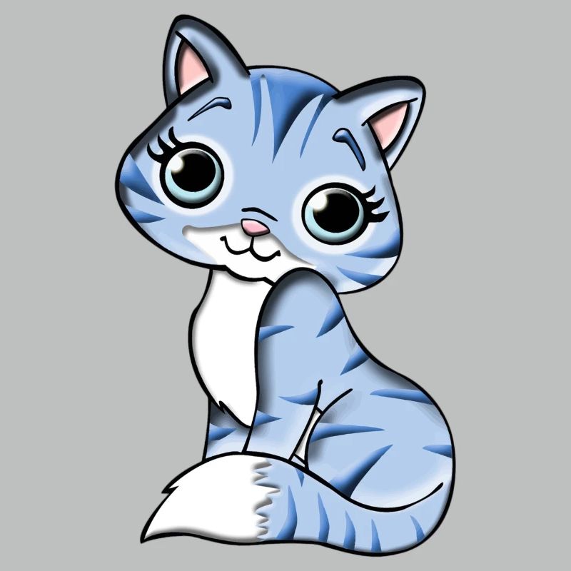 Süßes blaues Kätzchen. Geschenkidee