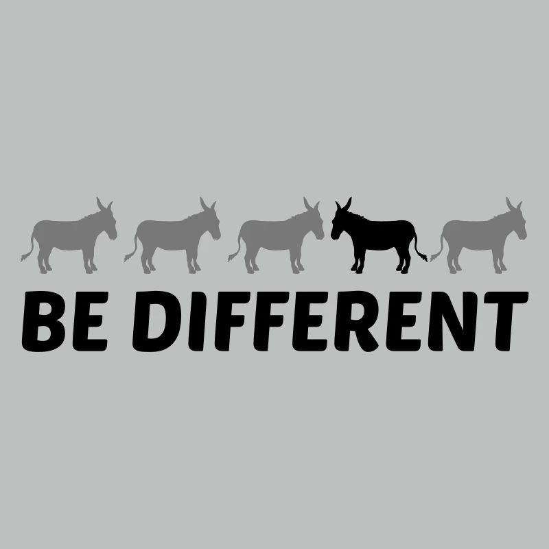 text anders be different esel pferd pony klein pac