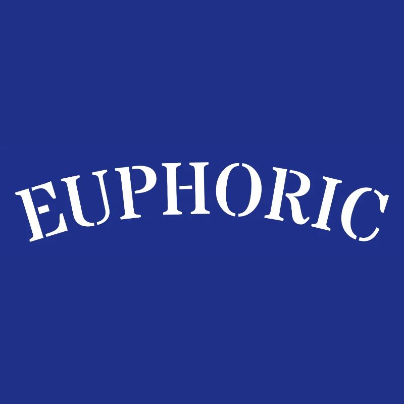Euphorisch Lebensfreude Minimal Text Design Spruch