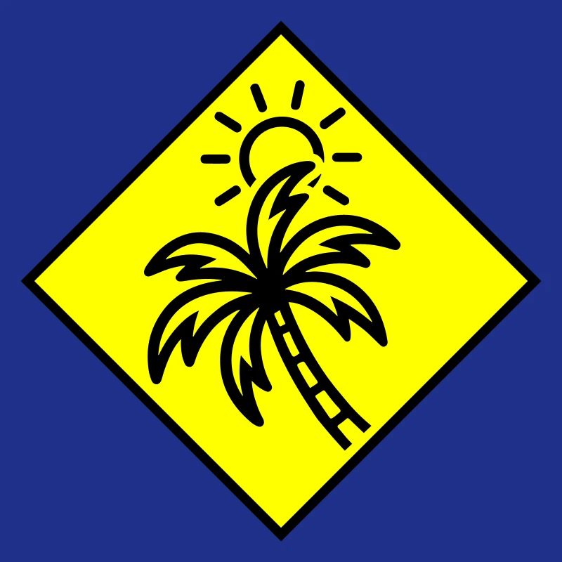 Palm Tree Sun Icon