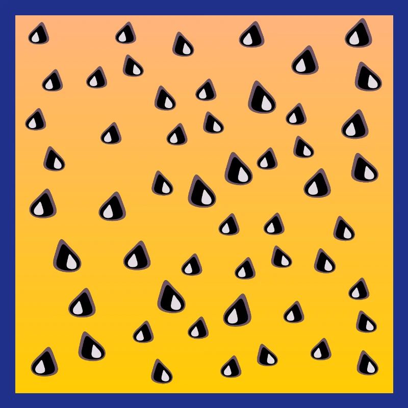 Yellow watermelon pattern VEGETABLES EATING SEEDS