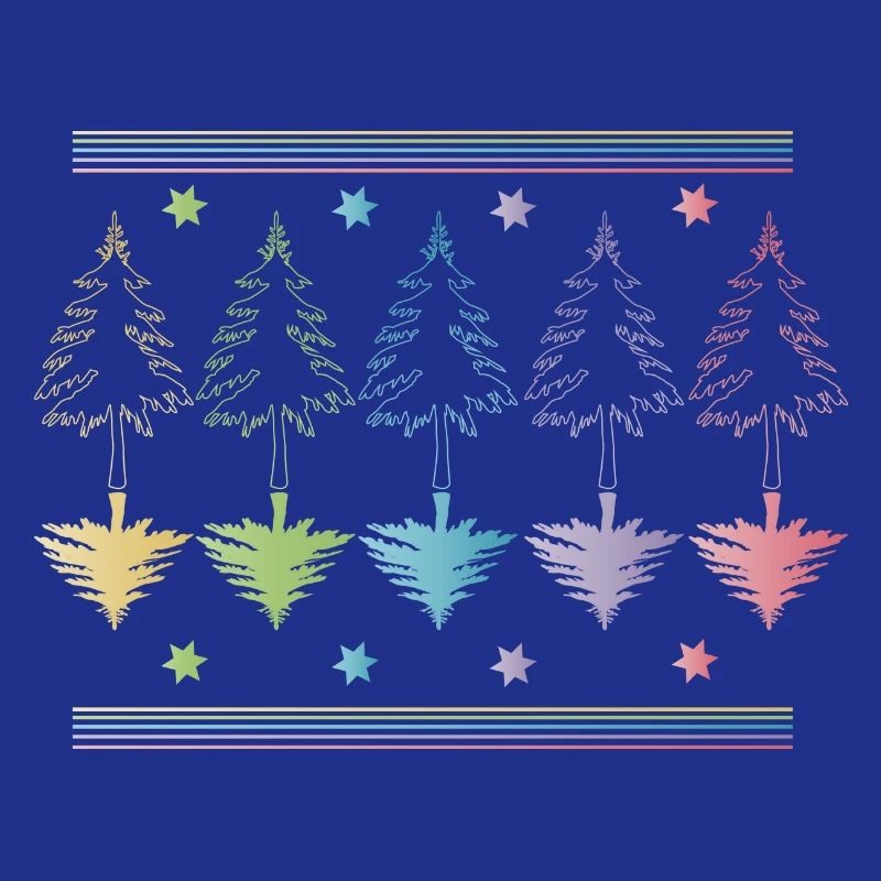 Christbaum, Tannenbaum oder Weihnachtsbaum Umrisse