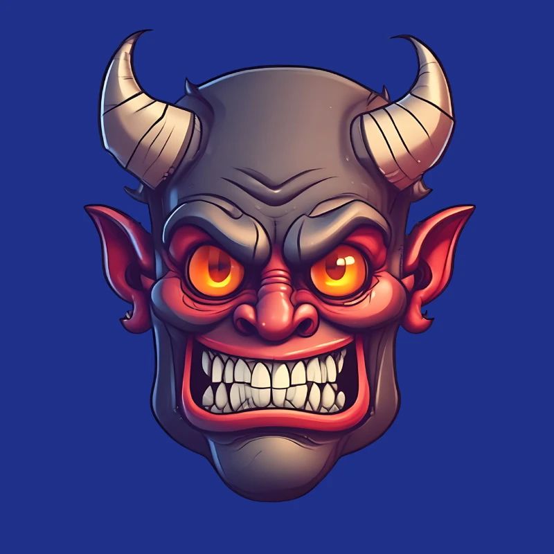 Halloween Demon Devil Head
