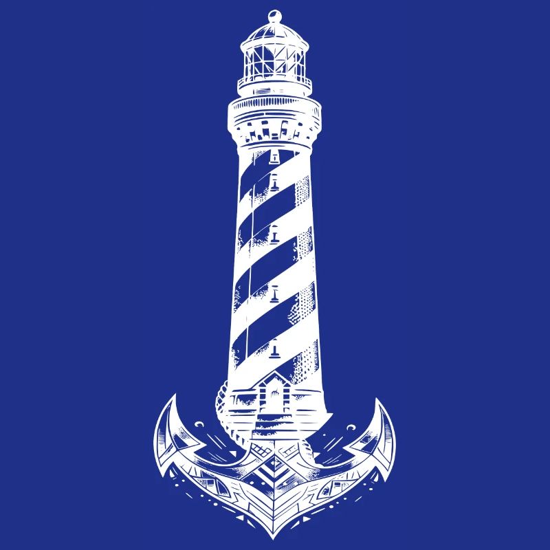 Conception d’ancre de phare côtier à rayures obliques