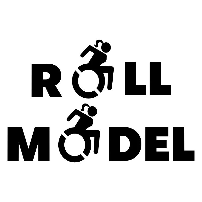 Eine weibliche Rollstuhlfahrerin ist Rollenmodell *