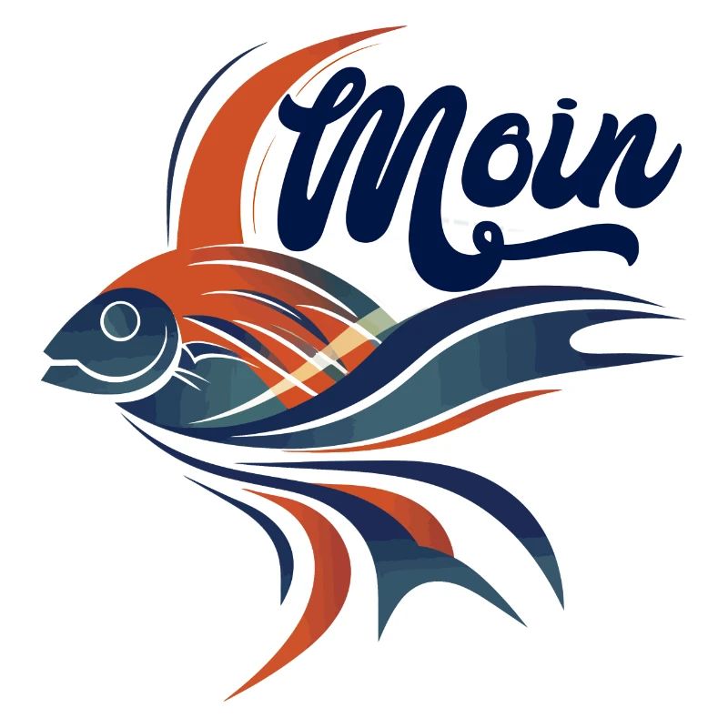 Farbiger Flussfisch Abstract Moin