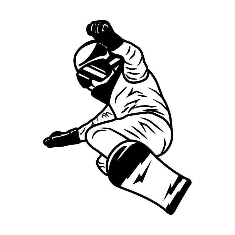 Lustiger Snowboard Junge