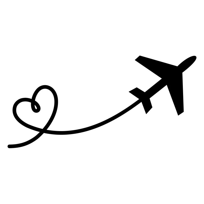 Flugzeug mit Herz