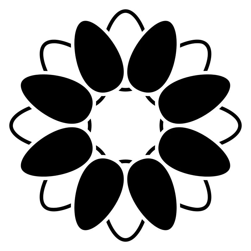 Fleur Ouverte Fleur Graphique Abstrait