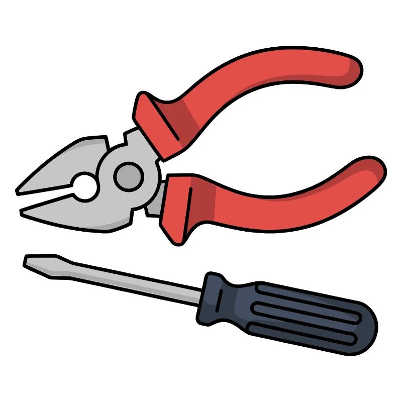 Stylized pliers and screwdrivers