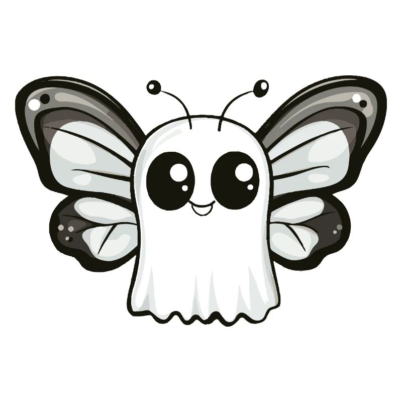Butterfly Halloween Comic Ghost