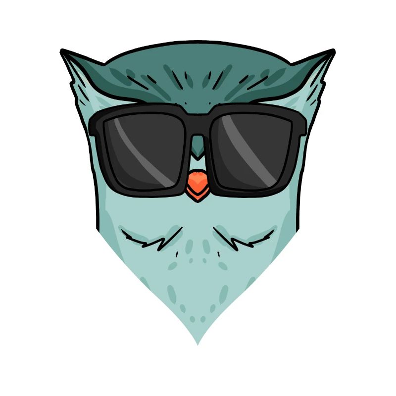 Coole Eule mit Sonnenbrille