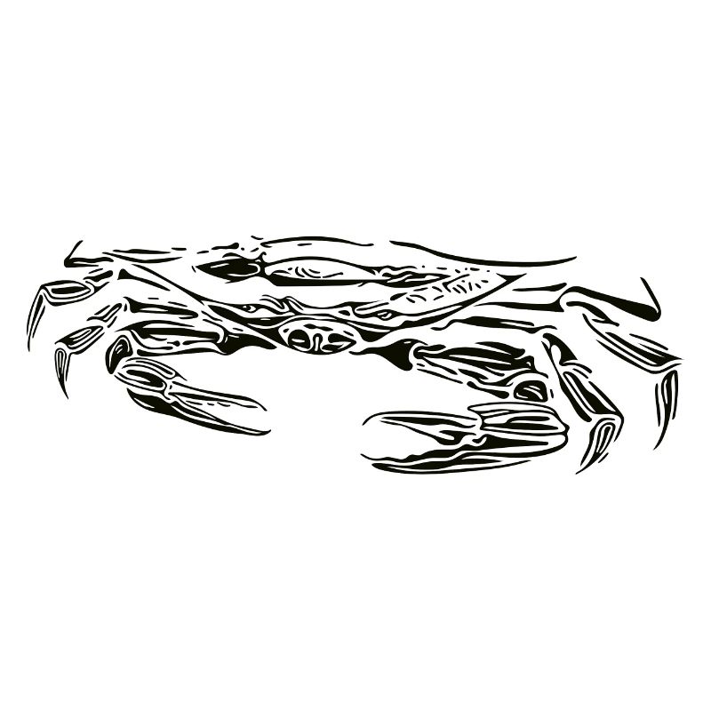 Small crab voracious beach crab with scissors