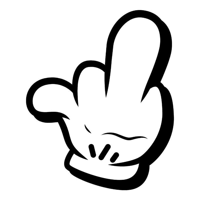 Mittelfinger Comic Style