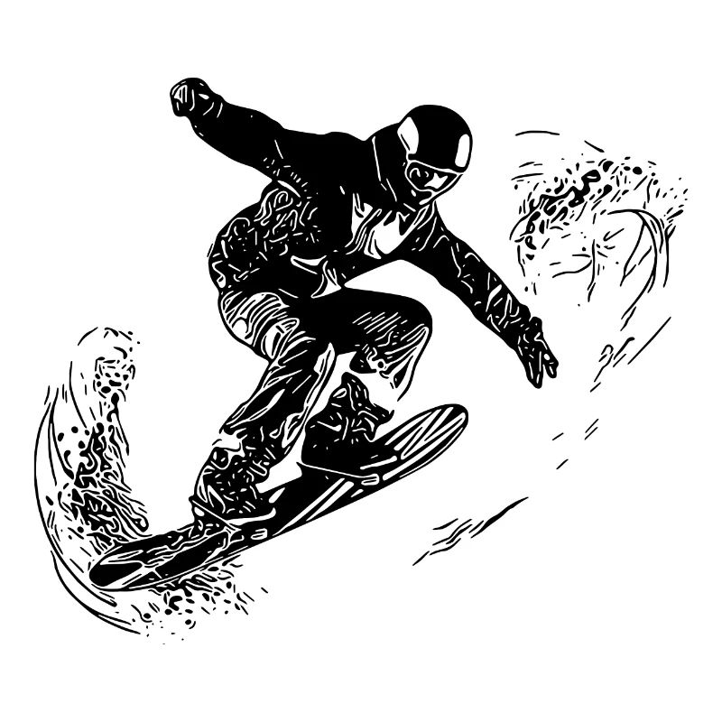 Snowboard Jump Style Elegant Snowboarding Move