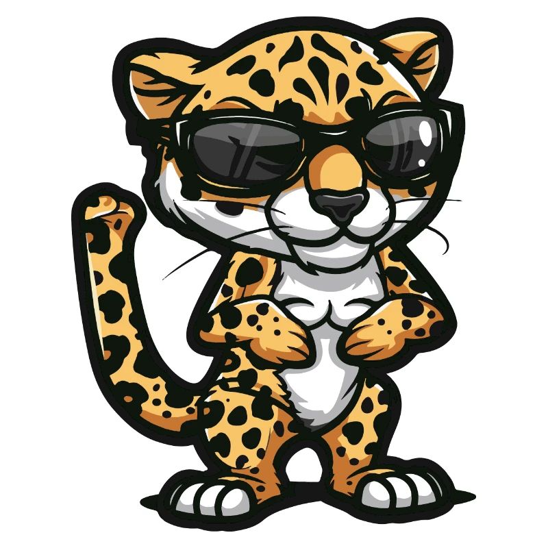 Léopard Bande dessinée Cool