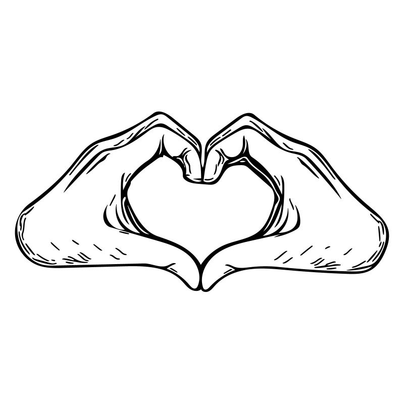 Hand und Herz Vector