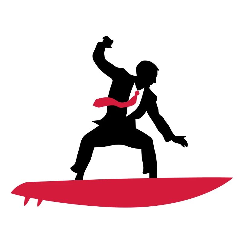 A manager surfs the office