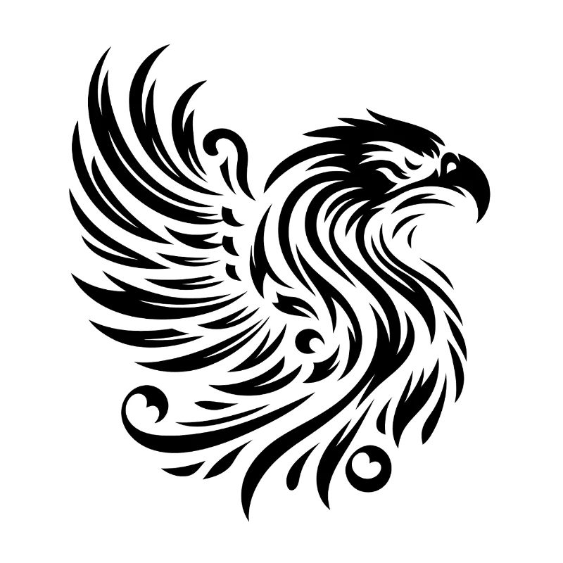Eagle Dominating Black Line