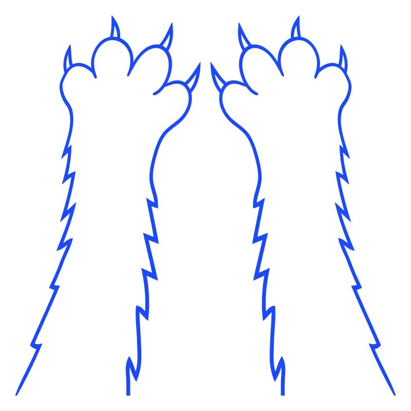 Chats, griffes, pattes, pattes, griffes acérées, grattage