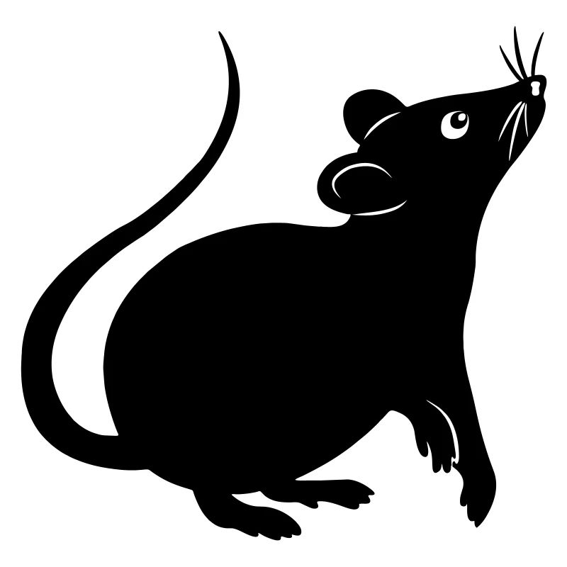 Rattenschattenfigur Jahr der Ratte