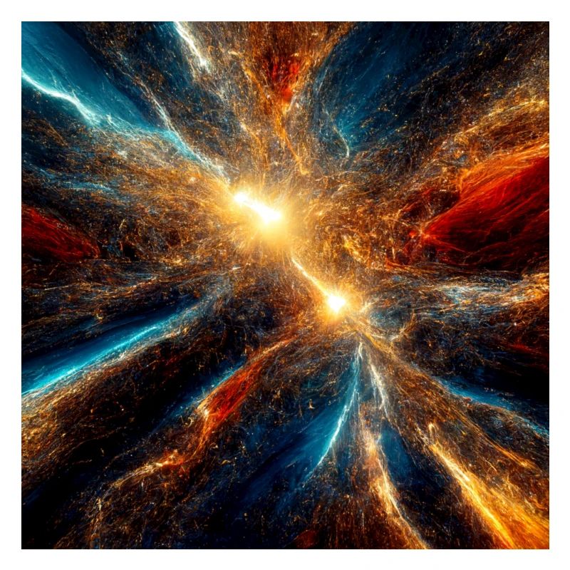 Kosmische Explosionsfarben