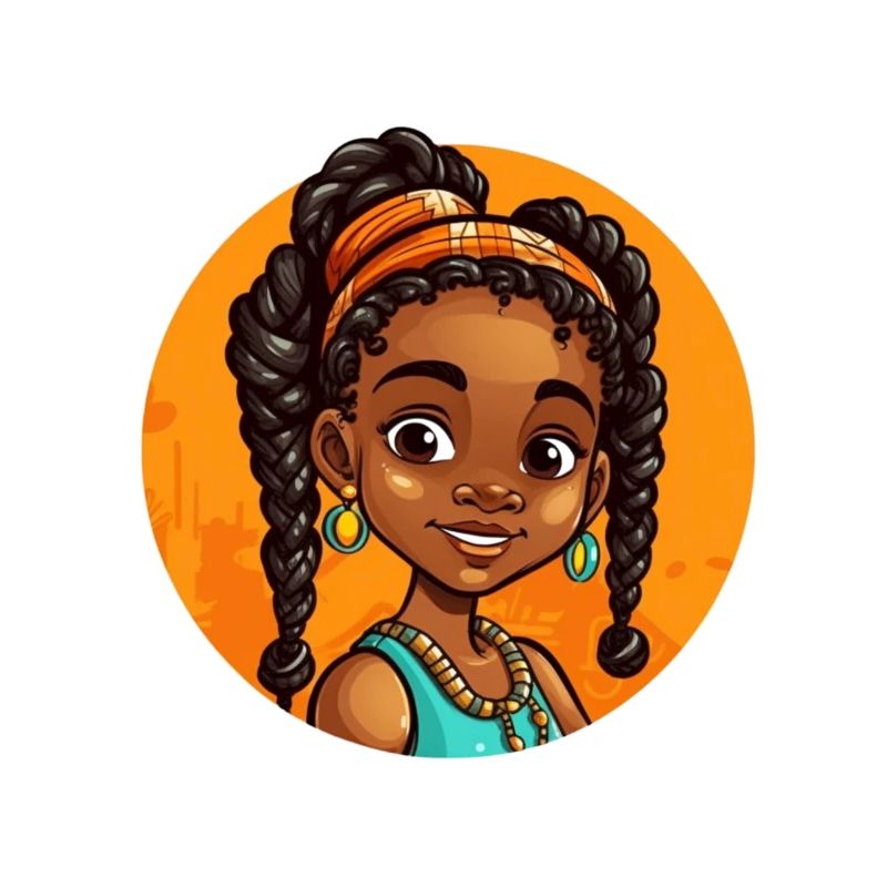 Elegant Afro-Heldinische Illustration