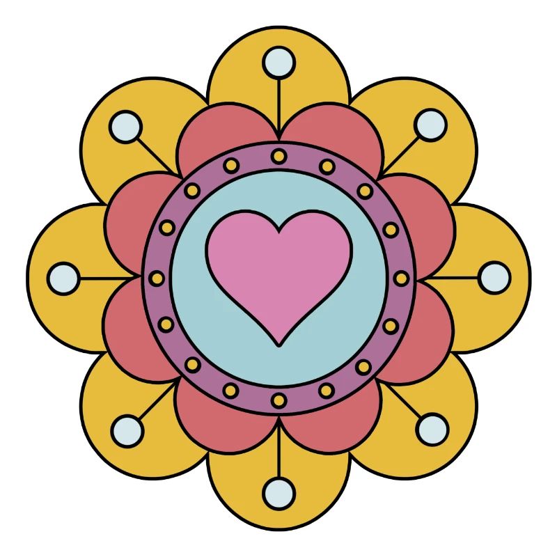 Niedliche Funky Hippie Boho Blume