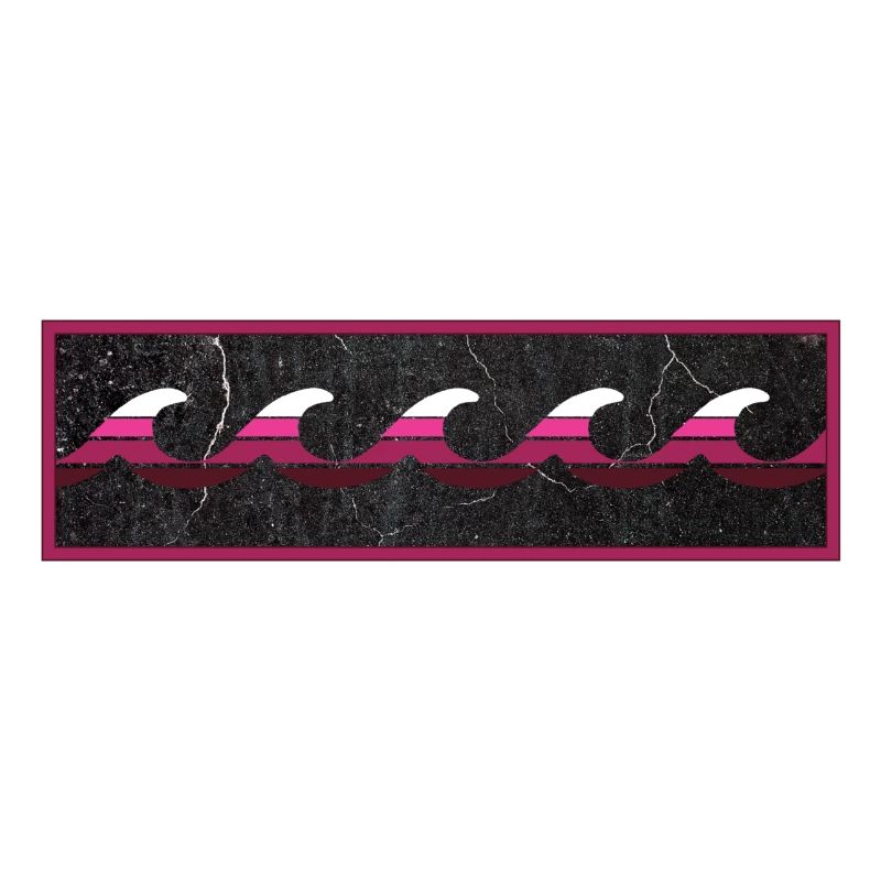 Wave Logo Magenta White