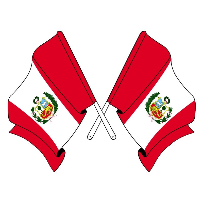 Deux drapeaux croisés du Pérou