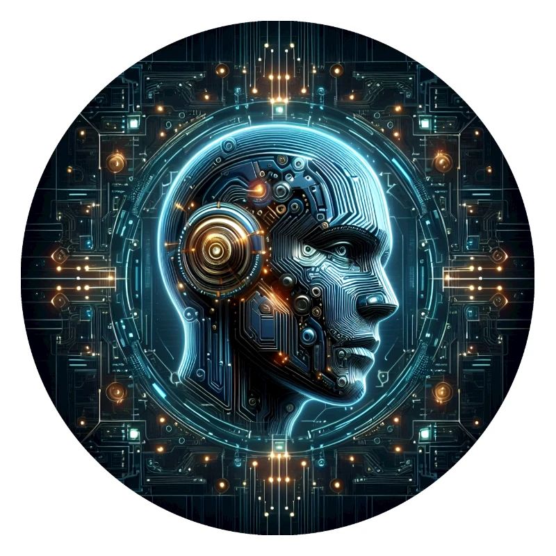 Künstliche Intelligenz Cyber Kopf Tech