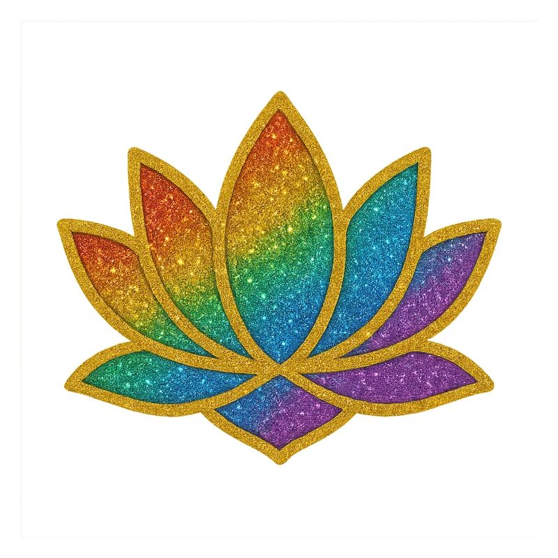 Glittering Rainbow Lotus