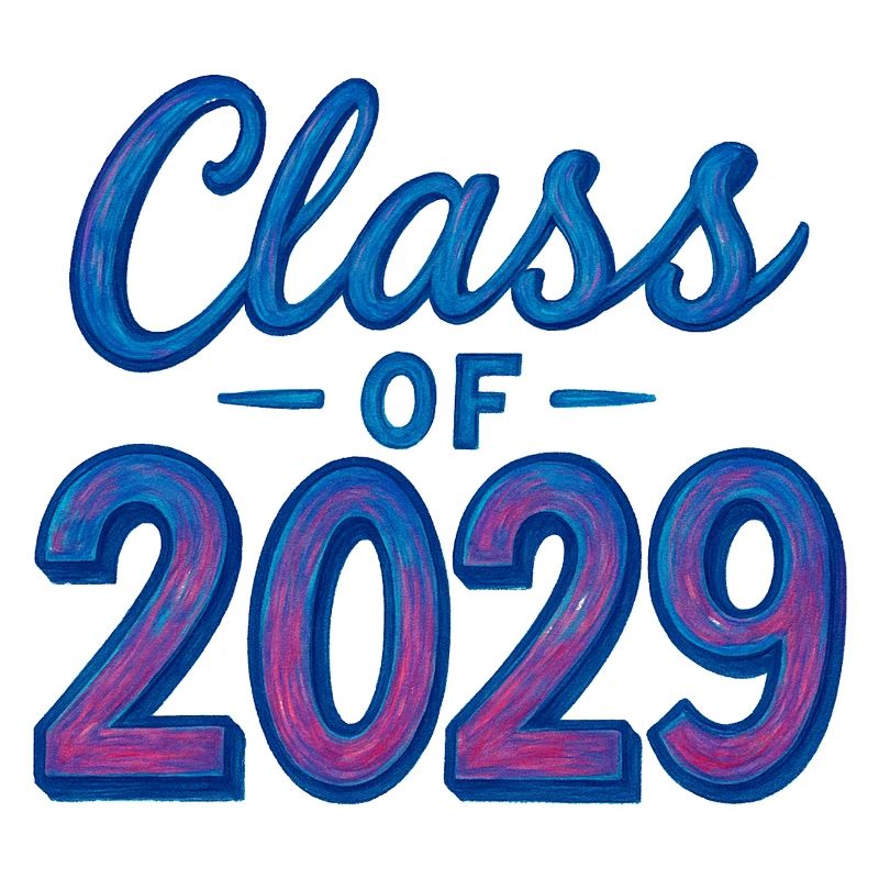 Abschlussklasse von 2029, stilisierter Text
