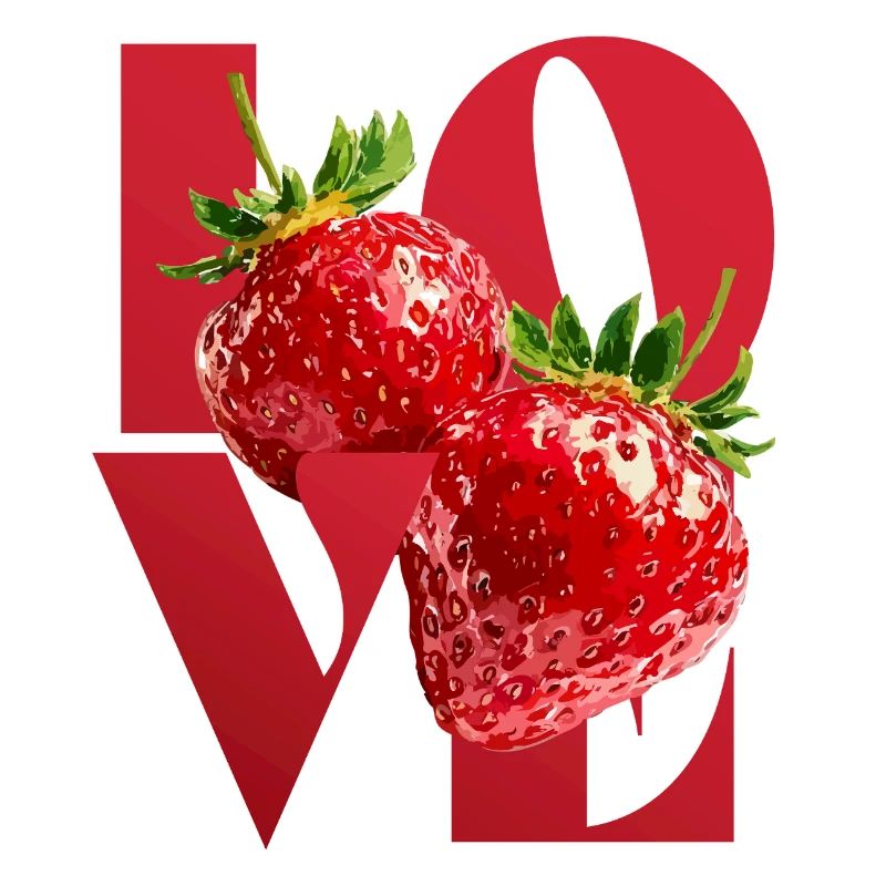 Erdbeere Liebe Illustration